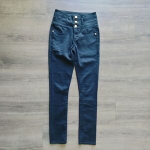 Refuge 3 Button Hi-Waist Super Skinny Pants Women's Size 2